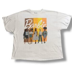 Mattel Womens Barbie Graphic Print T Shirt Top 2023 Cotton Plus Size 3X
